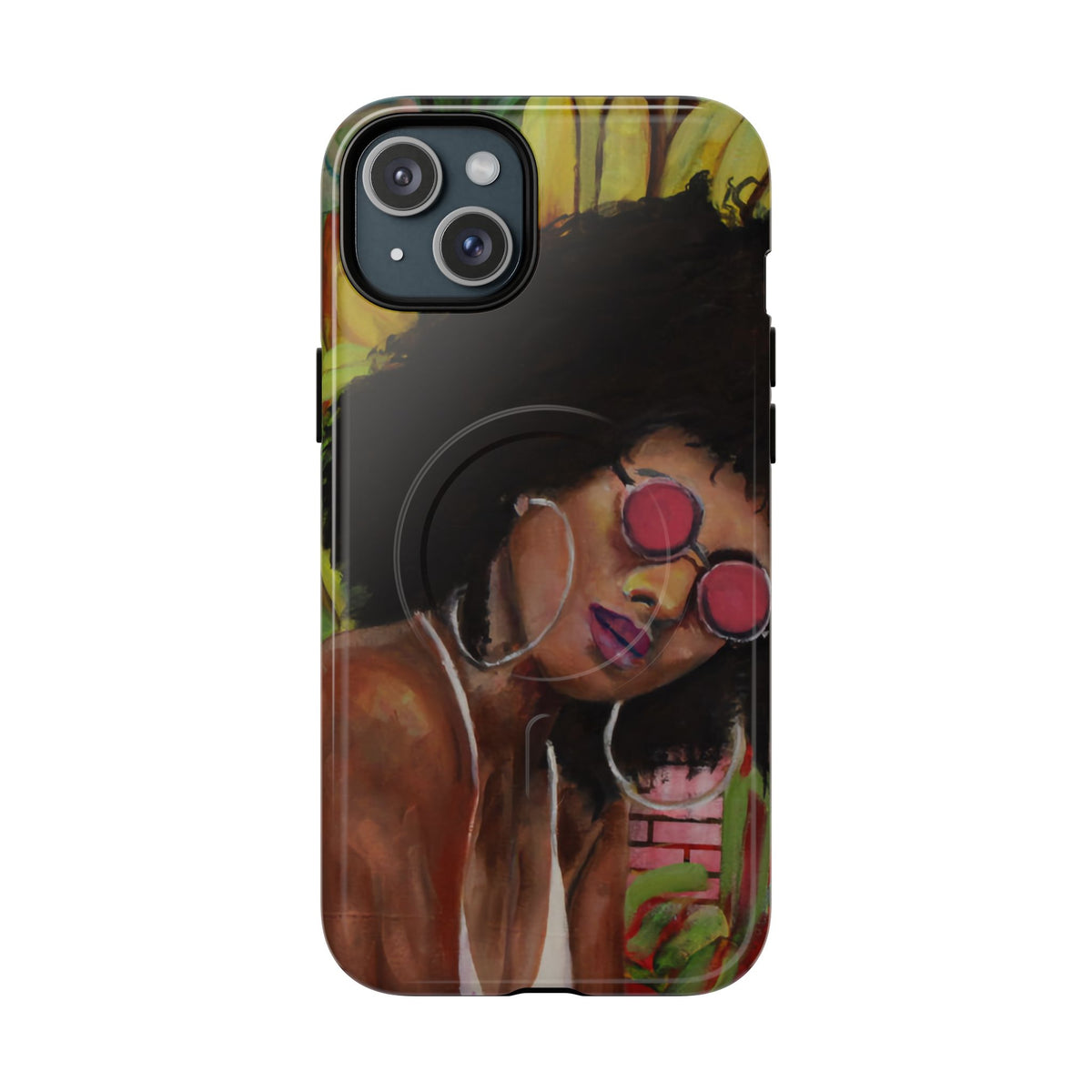 Afro Chic Phone Case — Retro Sunglasses Artwork Tough Magnetic Case