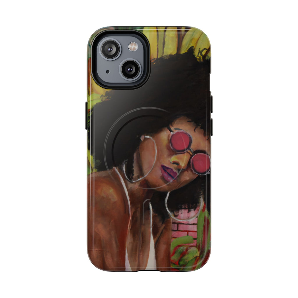 Afro Chic Phone Case — Retro Sunglasses Artwork Tough Magnetic Case