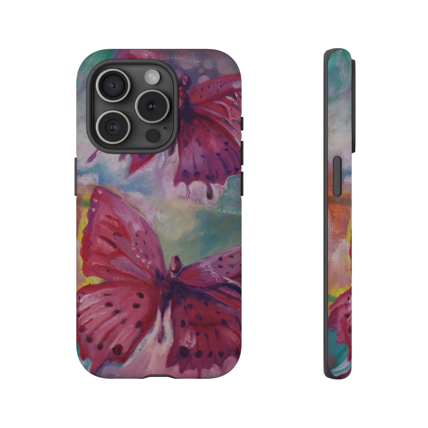 Pink Butterfly Case - Tough Cases, Cute Phone Cover, Nature Lover Gift, Vibrant