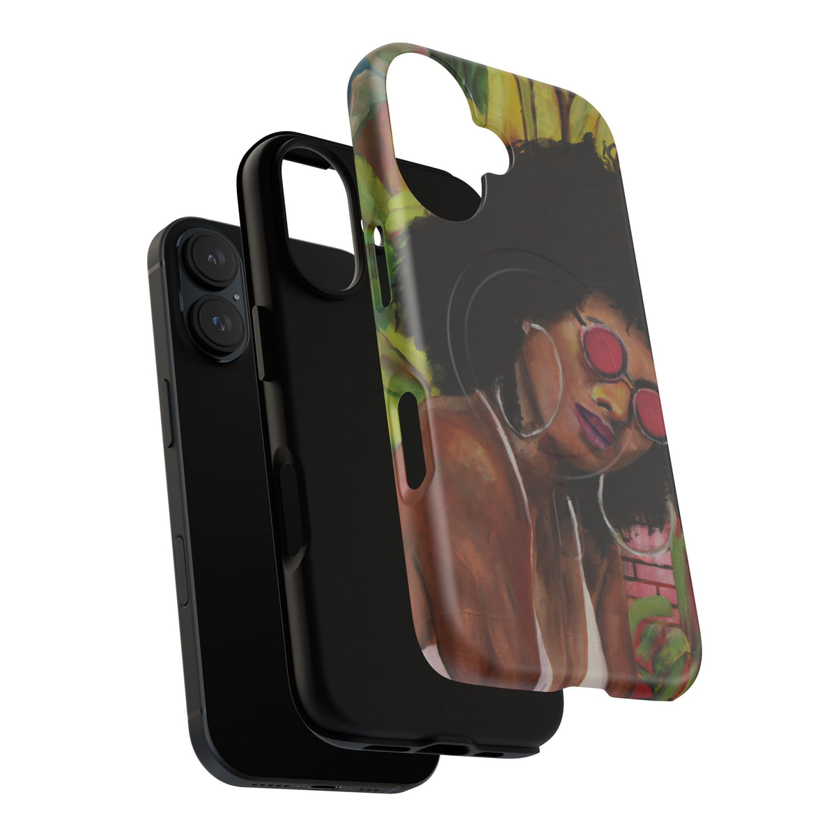 Afro Chic Phone Case — Retro Sunglasses Artwork Tough Magnetic Case