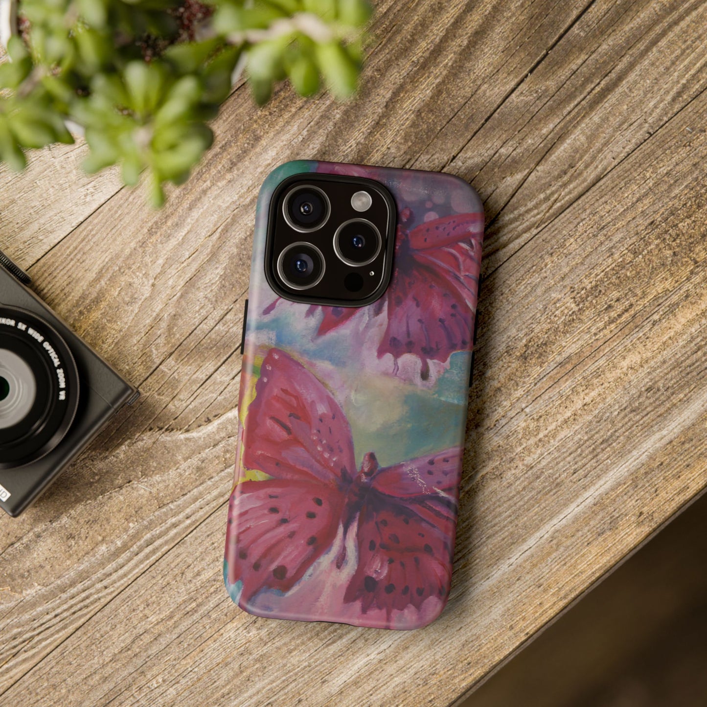 Pink Butterfly Case - Tough Cases, Cute Phone Cover, Nature Lover Gift, Vibrant