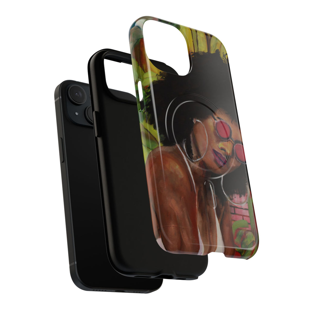 Afro Chic Phone Case — Retro Sunglasses Artwork Tough Magnetic Case