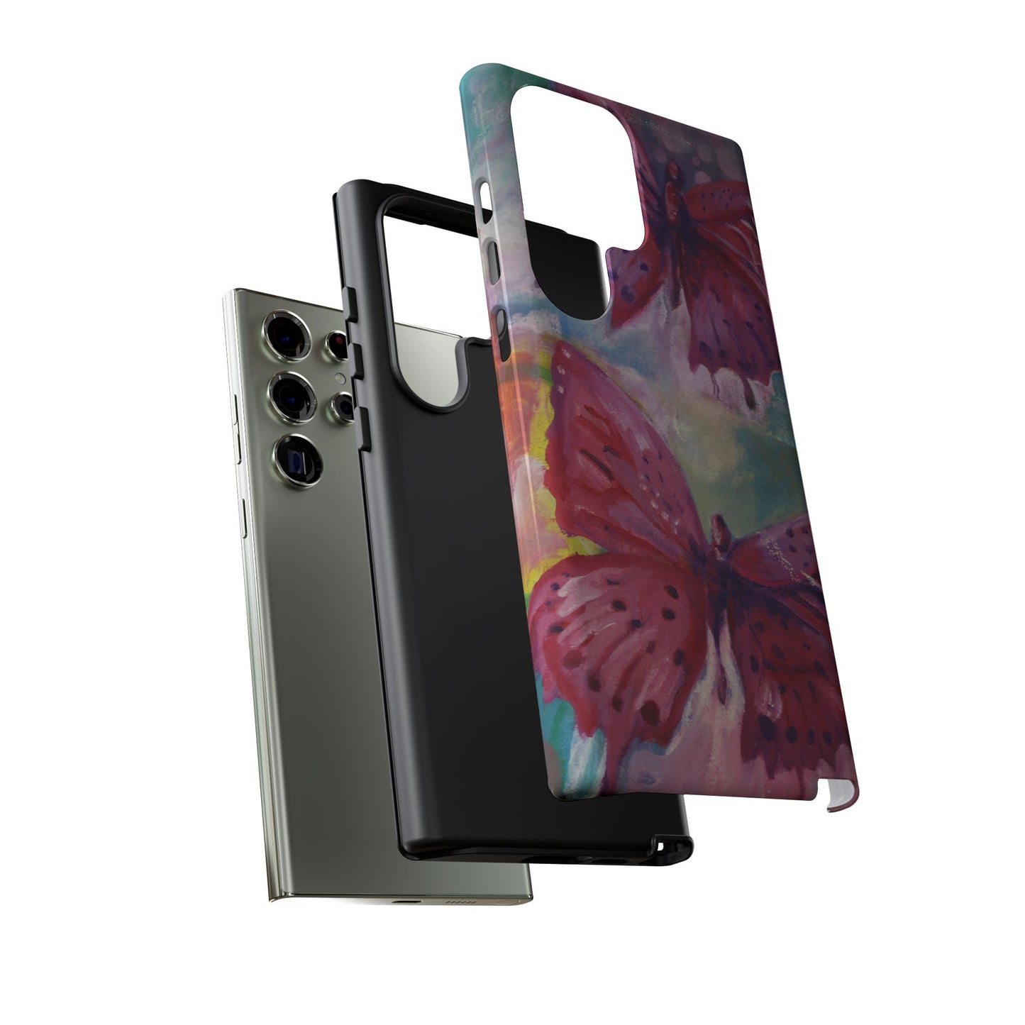 Pink Butterfly Case - Tough Cases, Cute Phone Cover, Nature Lover Gift, Vibrant