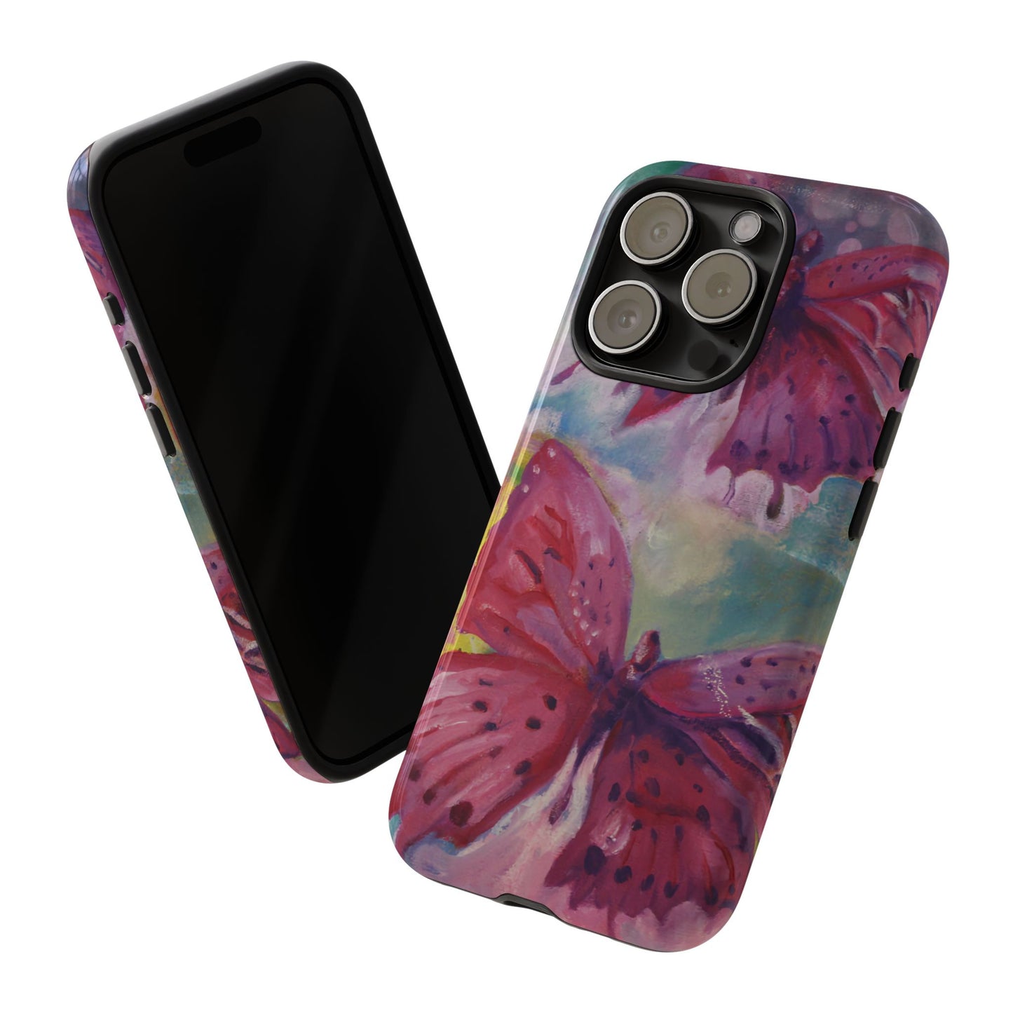 Pink Butterfly Case - Tough Cases, Cute Phone Cover, Nature Lover Gift, Vibrant