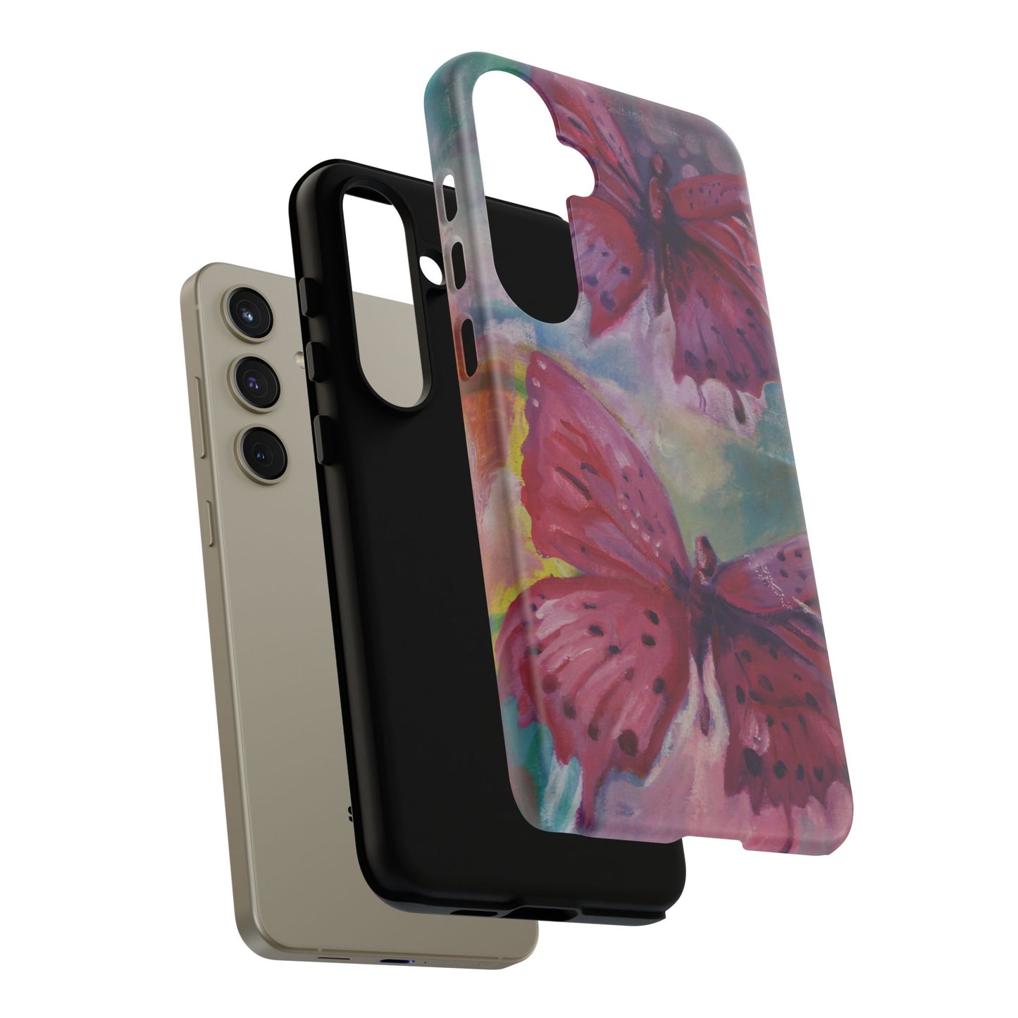 Pink Butterfly Case - Tough Cases, Cute Phone Cover, Nature Lover Gift, Vibrant