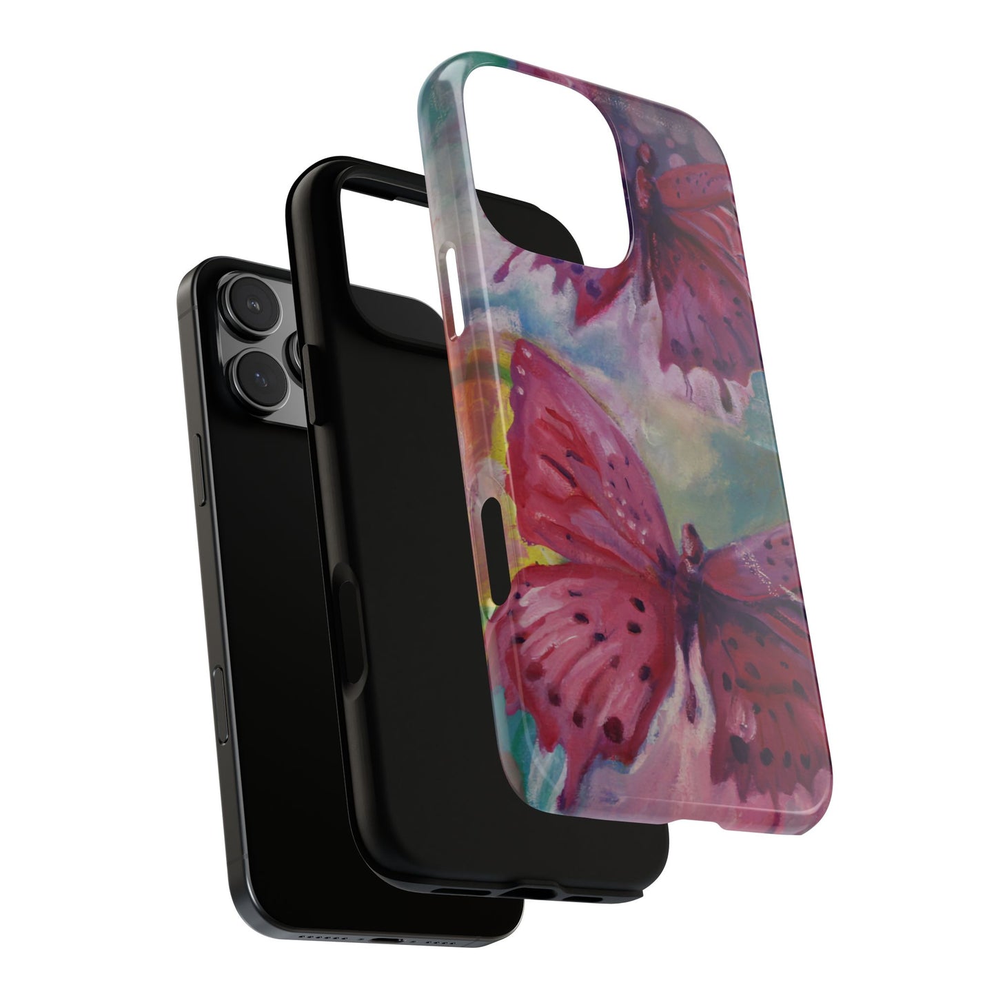Pink Butterfly Case - Tough Cases, Cute Phone Cover, Nature Lover Gift, Vibrant