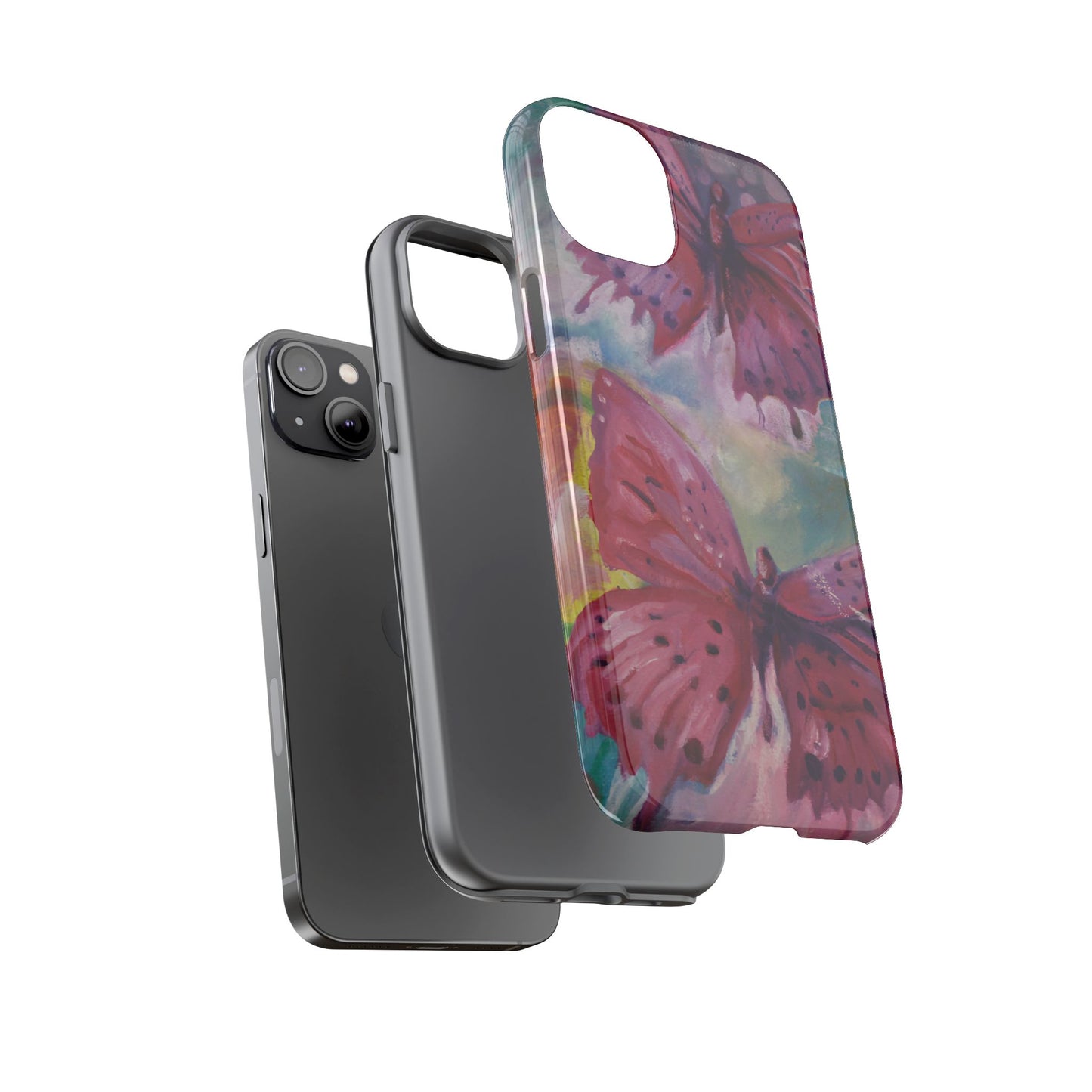 Pink Butterfly Case - Tough Cases, Cute Phone Cover, Nature Lover Gift, Vibrant