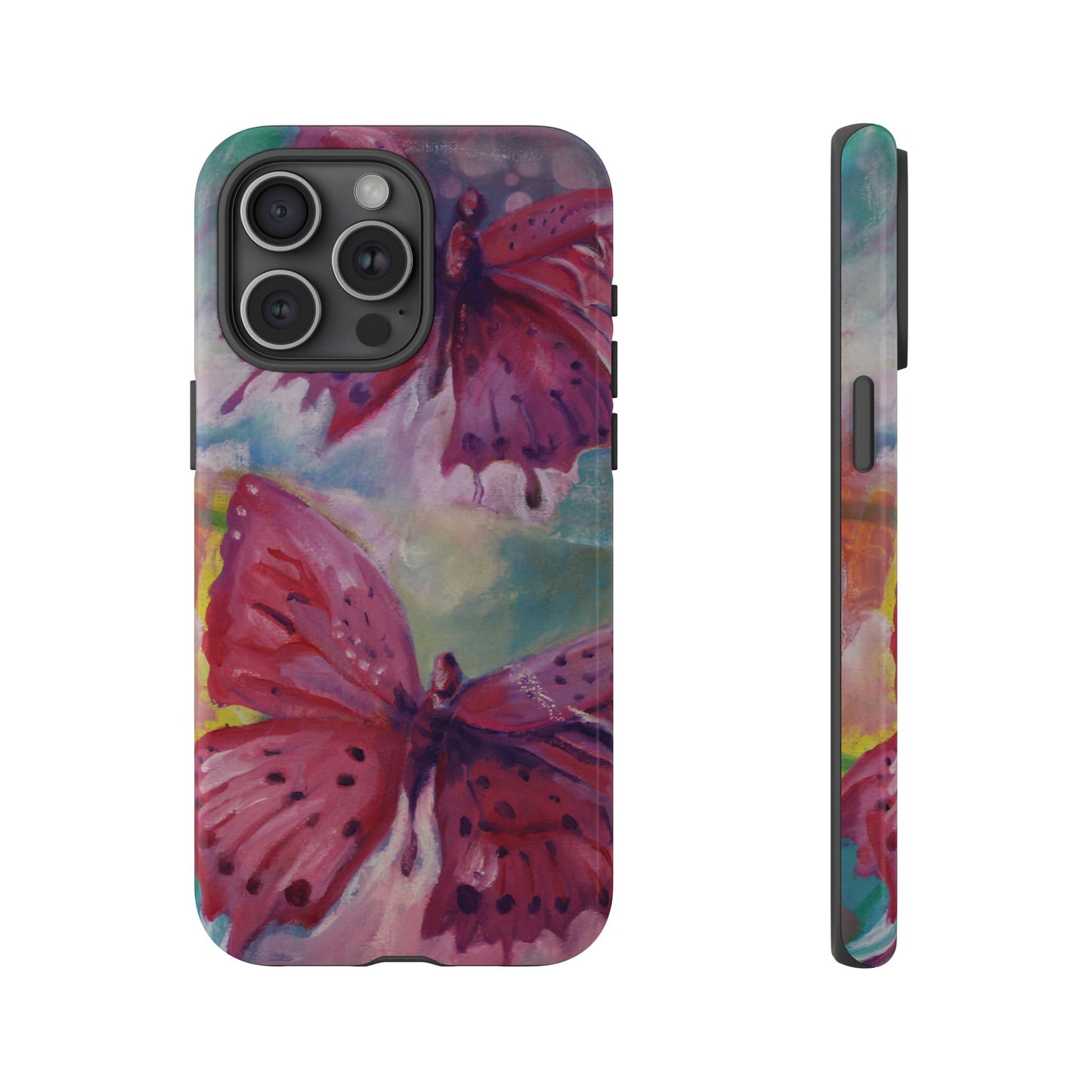 Pink Butterfly Case - Tough Cases, Cute Phone Cover, Nature Lover Gift, Vibrant