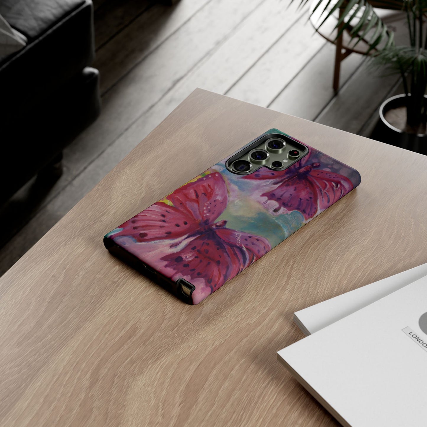 Pink Butterfly Case - Tough Cases, Cute Phone Cover, Nature Lover Gift, Vibrant