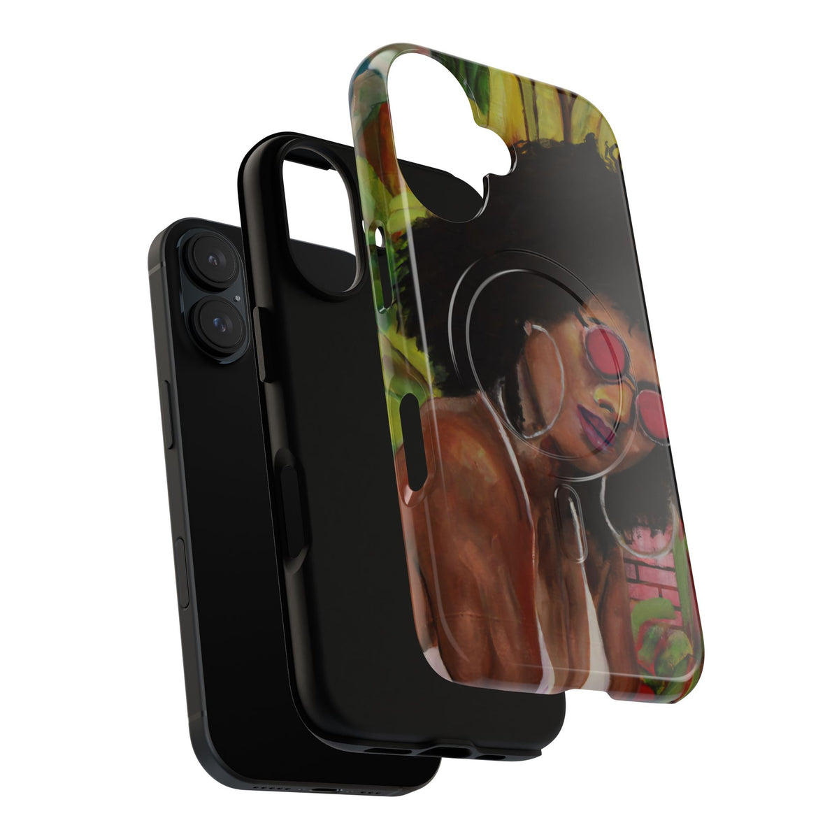 Afro Chic Phone Case — Retro Sunglasses Artwork Tough Magnetic Case