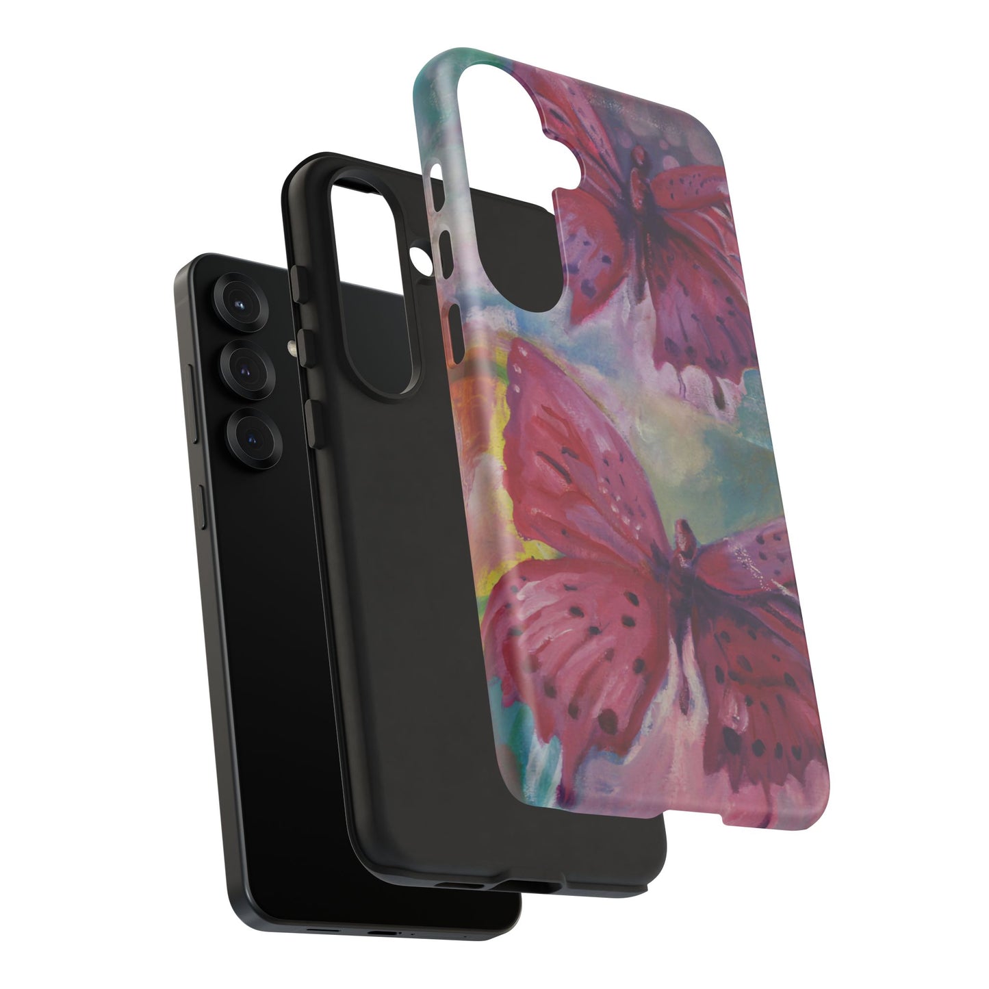Pink Butterfly Case - Tough Cases, Cute Phone Cover, Nature Lover Gift, Vibrant