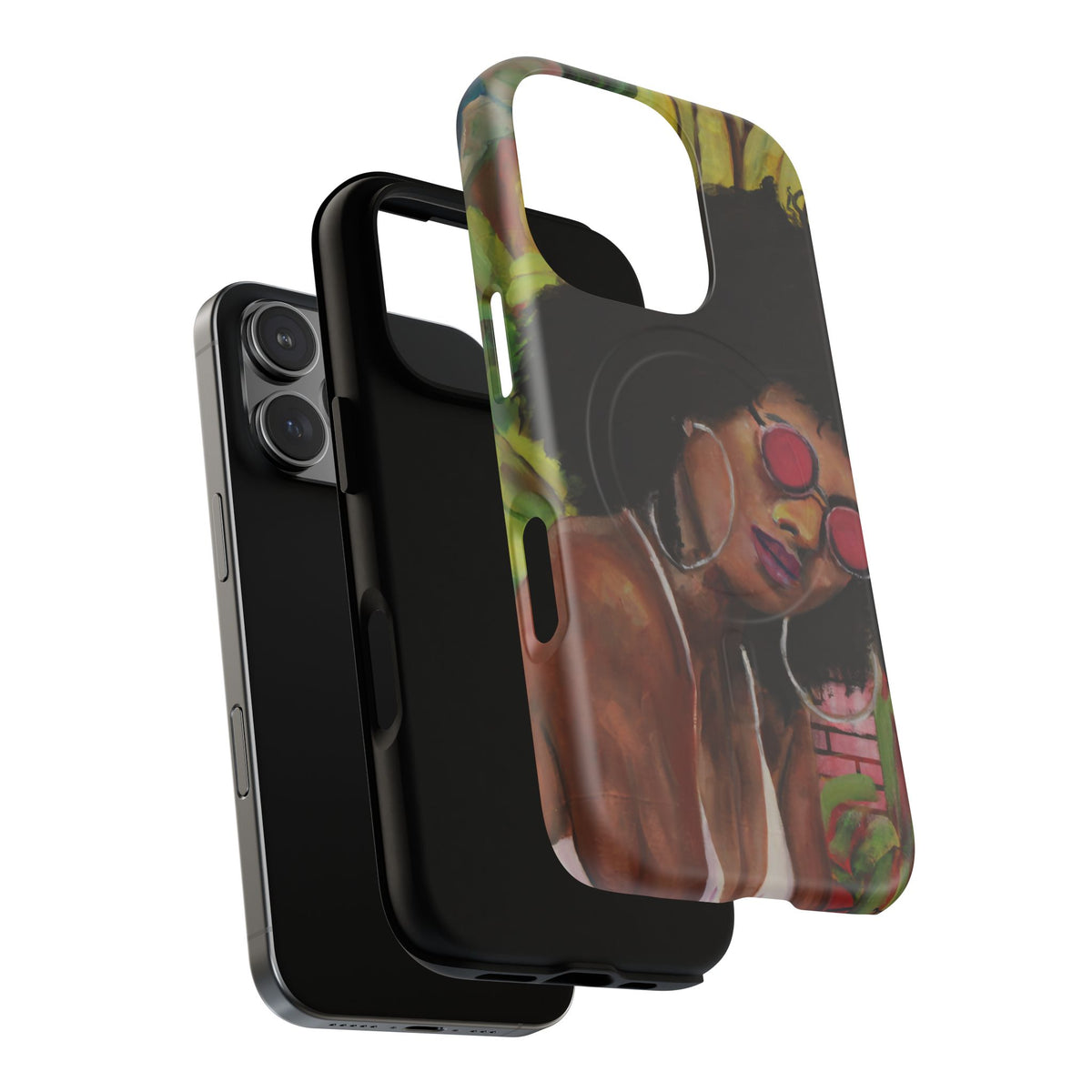 Afro Chic Phone Case — Retro Sunglasses Artwork Tough Magnetic Case