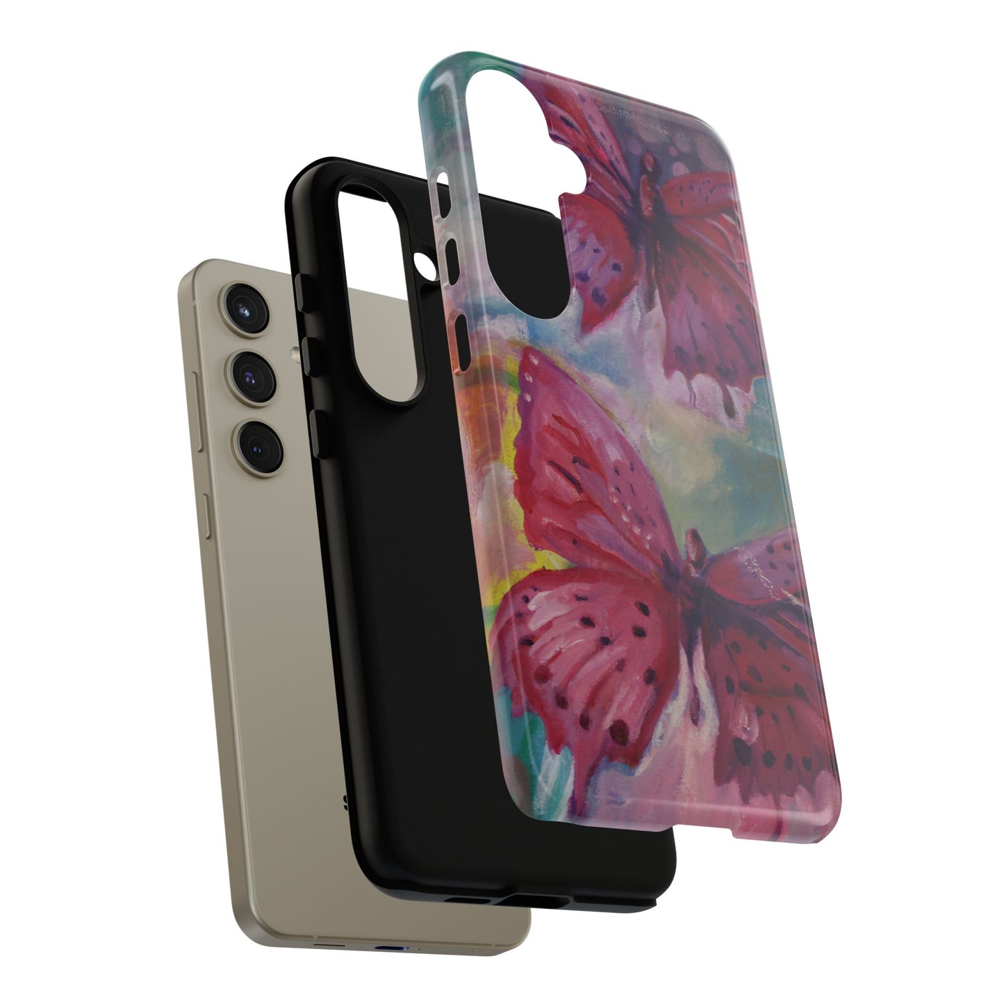 Pink Butterfly Case - Tough Cases, Cute Phone Cover, Nature Lover Gift, Vibrant