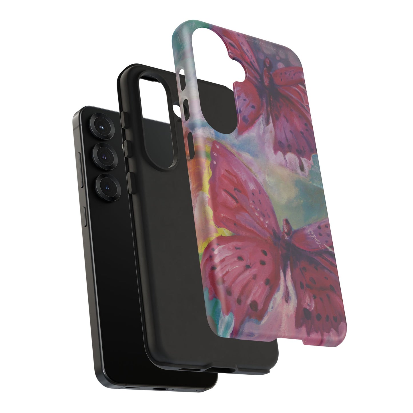 Pink Butterfly Case - Tough Cases, Cute Phone Cover, Nature Lover Gift, Vibrant
