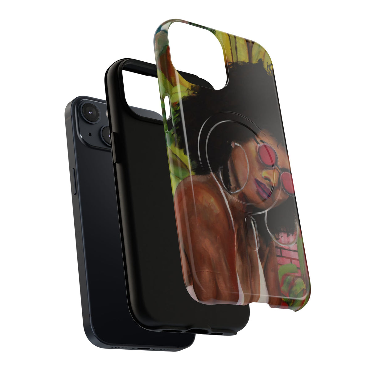 Afro Chic Phone Case — Retro Sunglasses Artwork Tough Magnetic Case