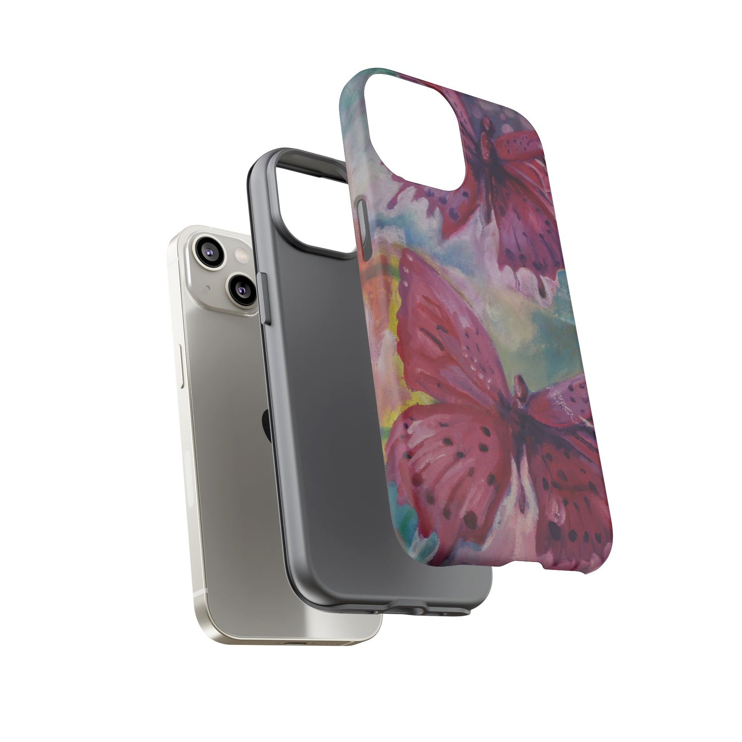 Pink Butterfly Case - Tough Cases, Cute Phone Cover, Nature Lover Gift, Vibrant