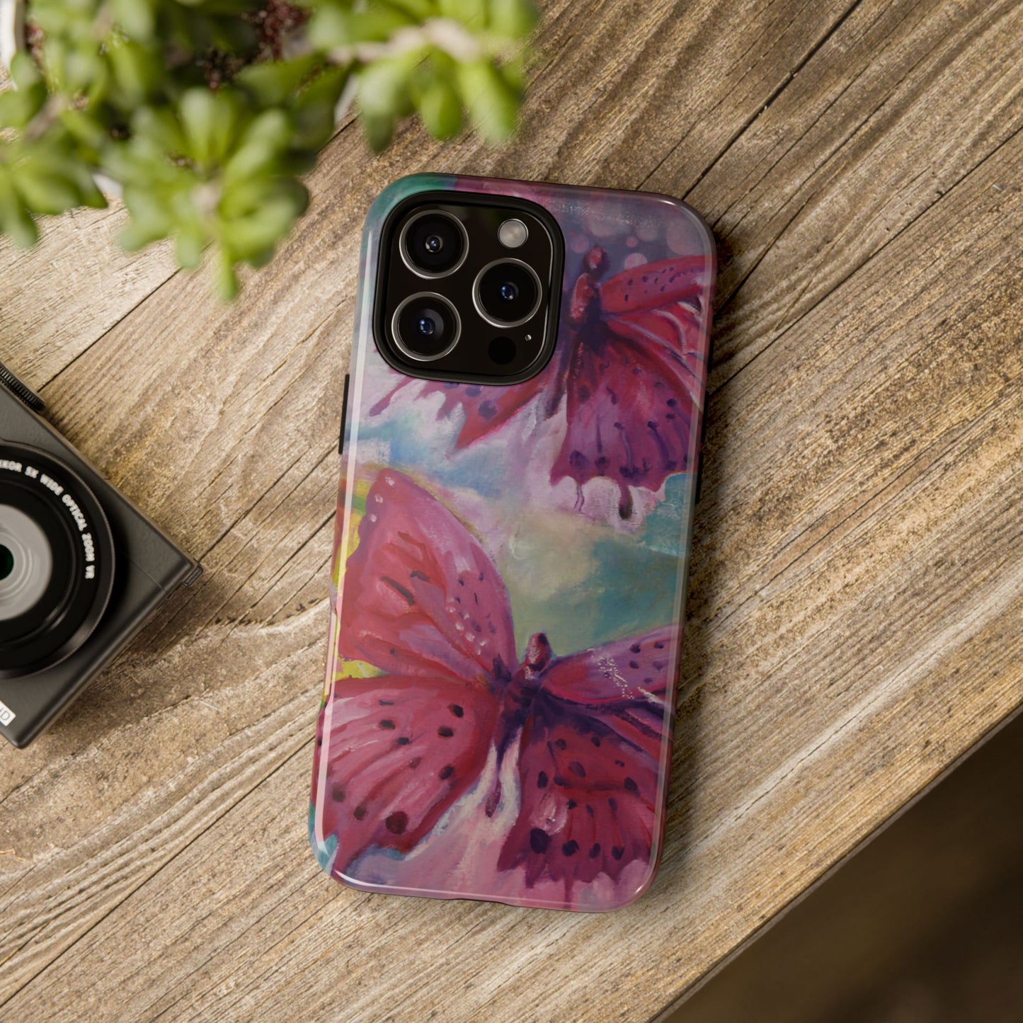 Pink Butterfly Case - Tough Cases, Cute Phone Cover, Nature Lover Gift, Vibrant