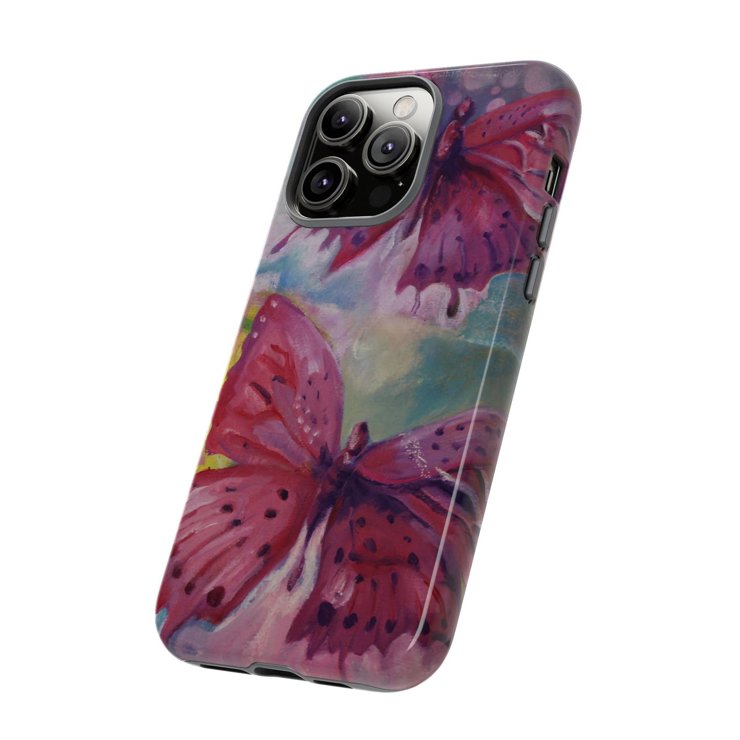 Pink Butterfly Case - Tough Cases, Cute Phone Cover, Nature Lover Gift, Vibrant