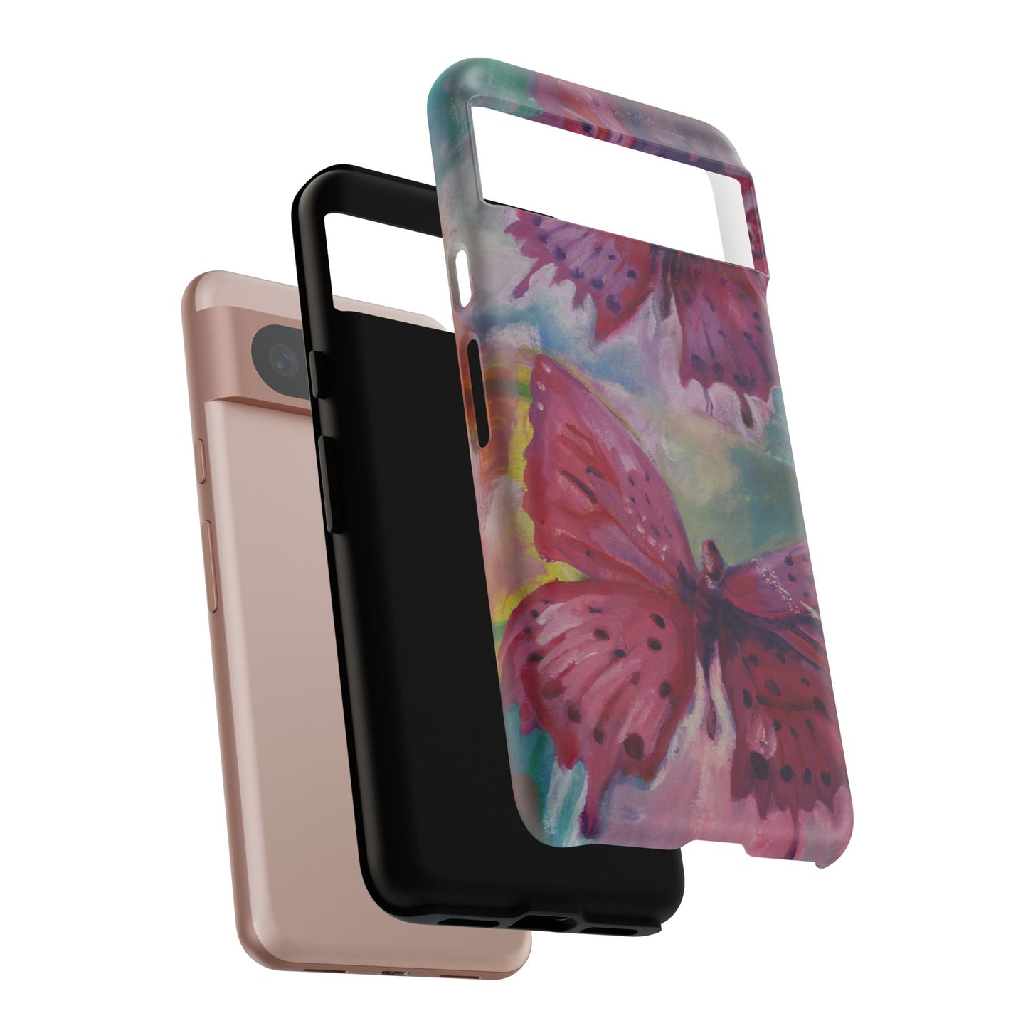 Pink Butterfly Case - Tough Cases, Cute Phone Cover, Nature Lover Gift, Vibrant