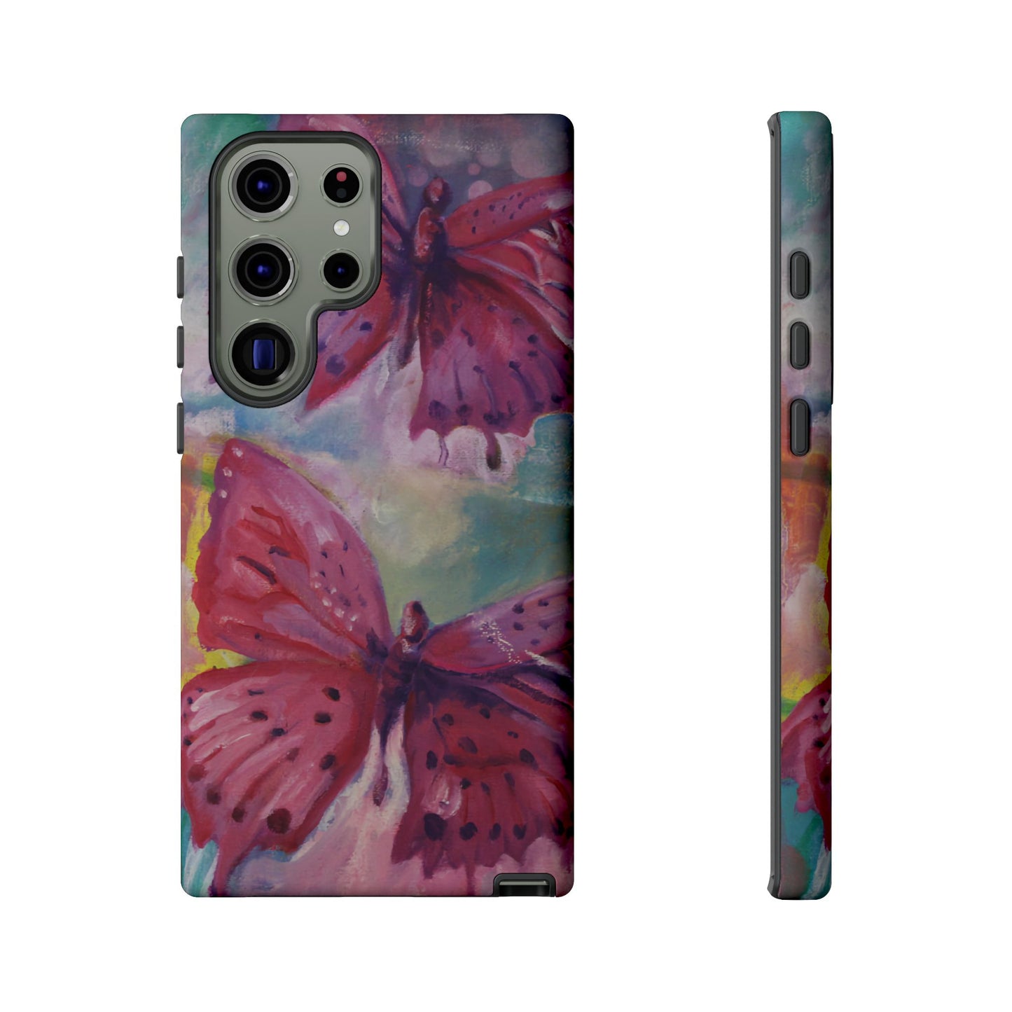 Pink Butterfly Case - Tough Cases, Cute Phone Cover, Nature Lover Gift, Vibrant
