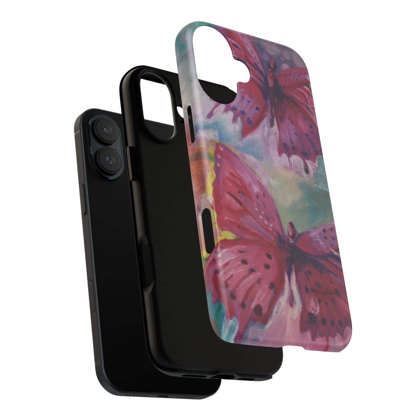 Pink Butterfly Case - Tough Cases, Cute Phone Cover, Nature Lover Gift, Vibrant