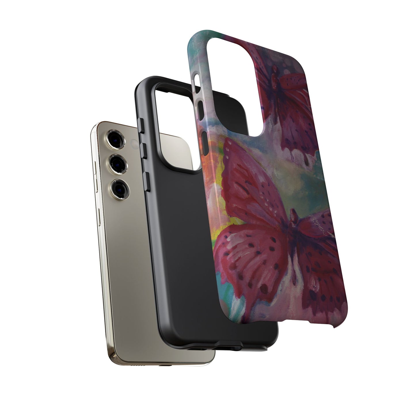Pink Butterfly Case - Tough Cases, Cute Phone Cover, Nature Lover Gift, Vibrant
