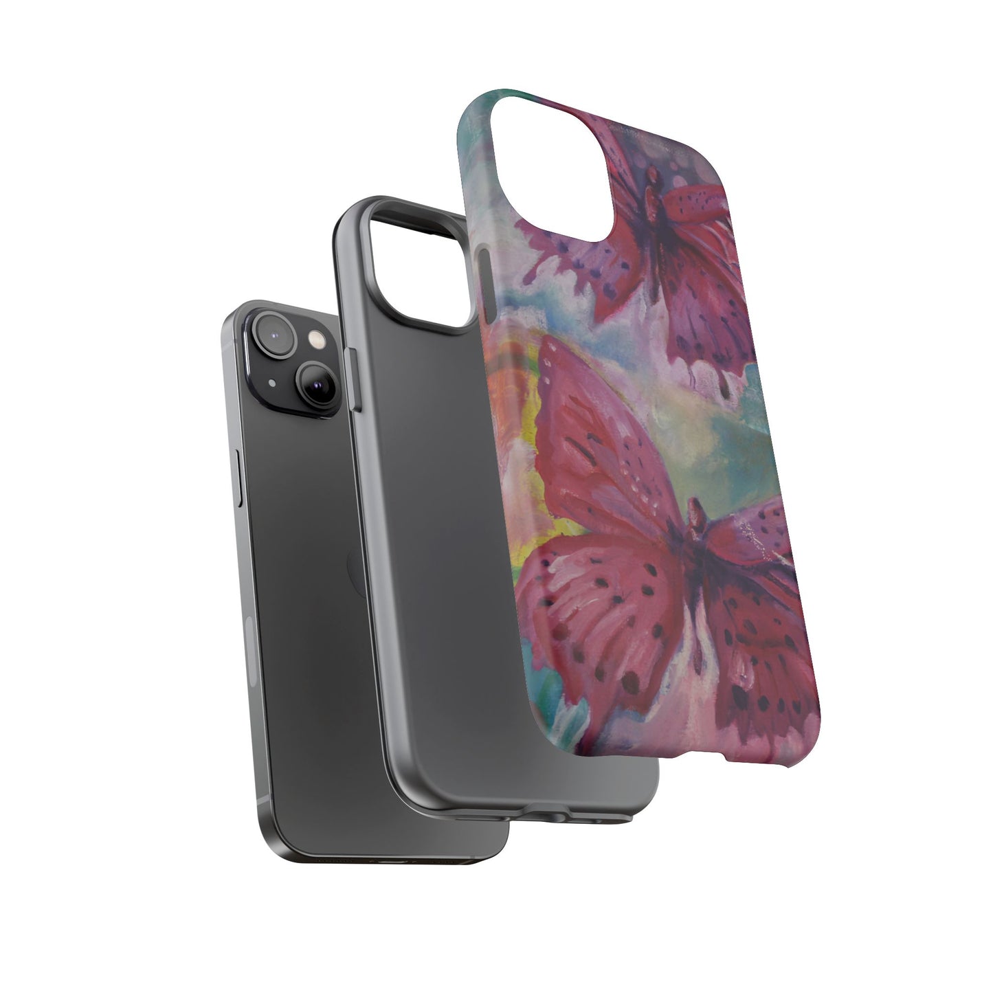 Pink Butterfly Case - Tough Cases, Cute Phone Cover, Nature Lover Gift, Vibrant