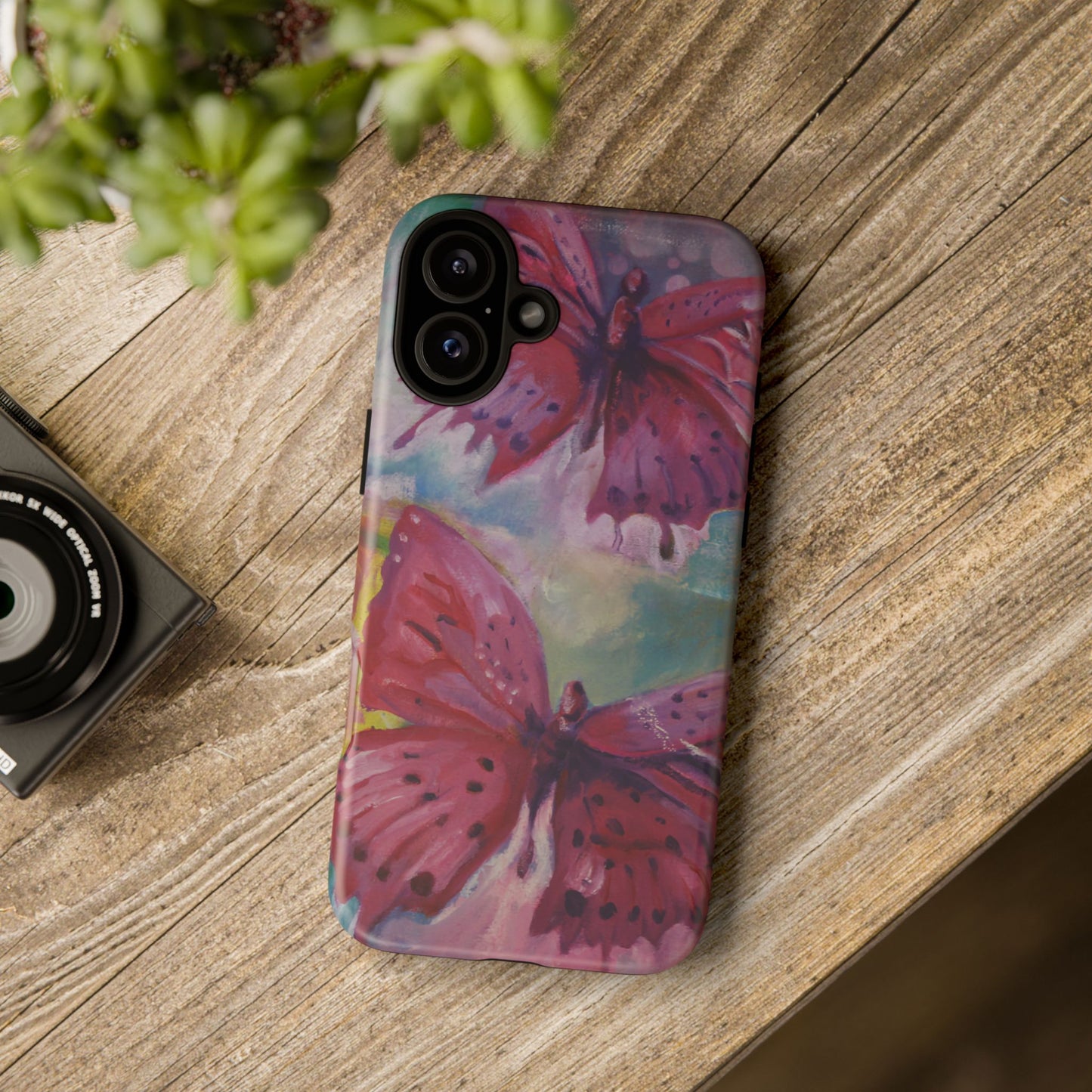 Pink Butterfly Case - Tough Cases, Cute Phone Cover, Nature Lover Gift, Vibrant