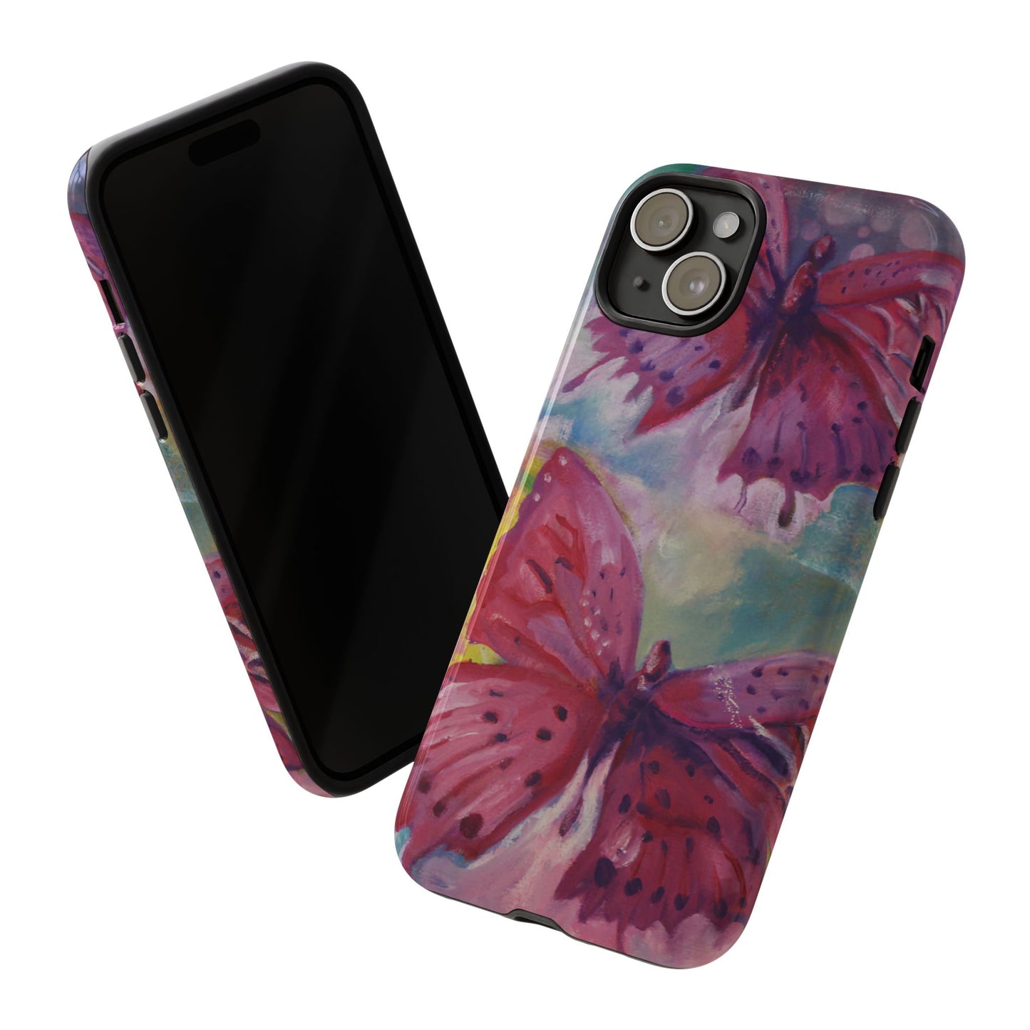 Pink Butterfly Case - Tough Cases, Cute Phone Cover, Nature Lover Gift, Vibrant