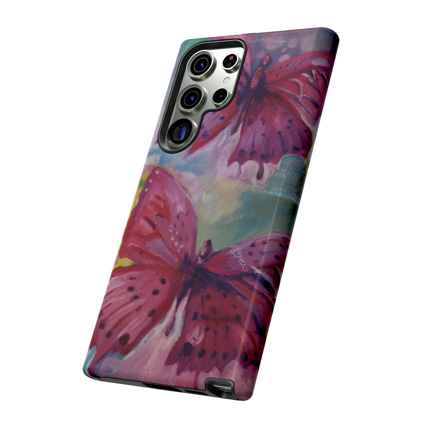 Pink Butterfly Case - Tough Cases, Cute Phone Cover, Nature Lover Gift, Vibrant